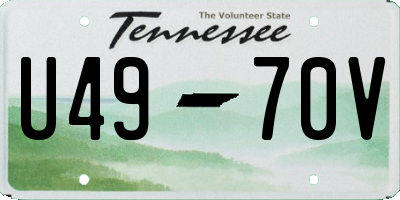 TN license plate U4970V