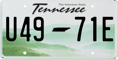 TN license plate U4971E