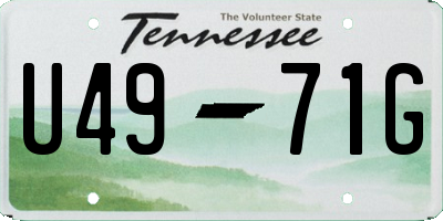 TN license plate U4971G