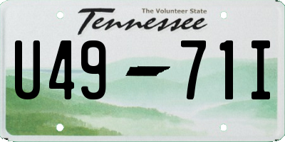 TN license plate U4971I