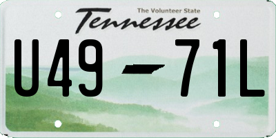 TN license plate U4971L