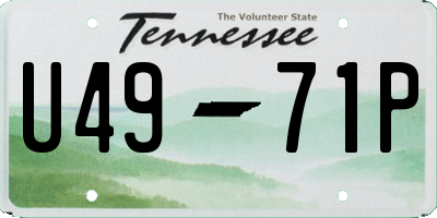 TN license plate U4971P
