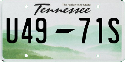 TN license plate U4971S