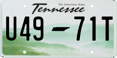 TN license plate U4971T