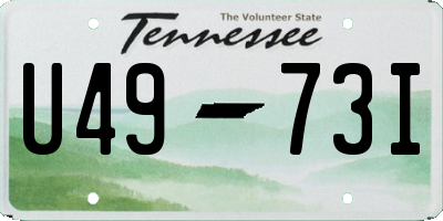 TN license plate U4973I