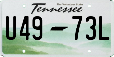 TN license plate U4973L