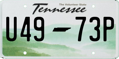 TN license plate U4973P