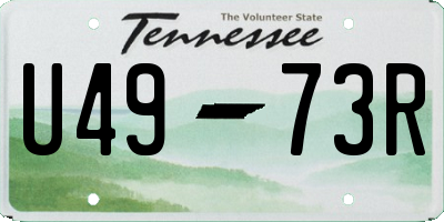 TN license plate U4973R