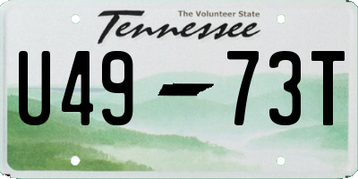 TN license plate U4973T
