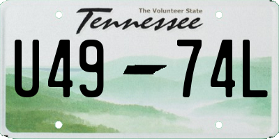 TN license plate U4974L