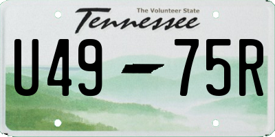 TN license plate U4975R