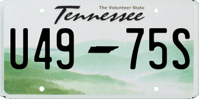 TN license plate U4975S