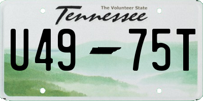 TN license plate U4975T