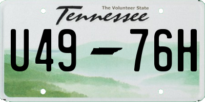 TN license plate U4976H