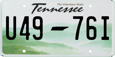 TN license plate U4976I