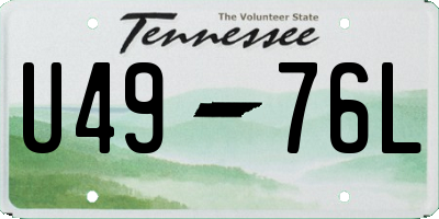 TN license plate U4976L