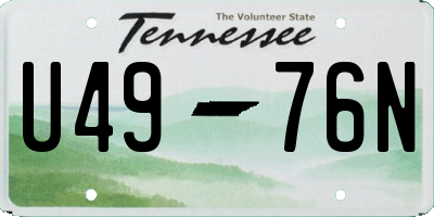 TN license plate U4976N