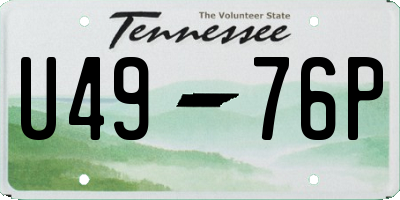 TN license plate U4976P
