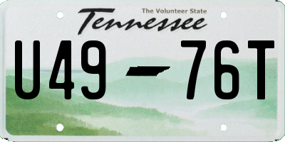 TN license plate U4976T