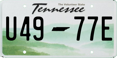 TN license plate U4977E