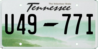 TN license plate U4977I