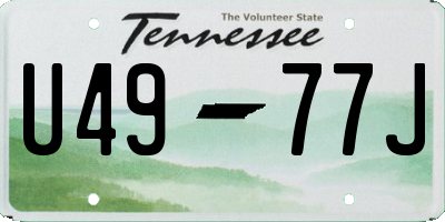 TN license plate U4977J