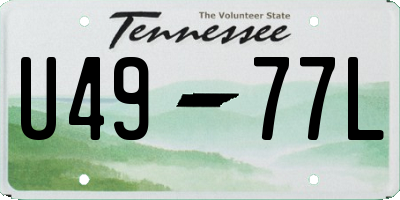 TN license plate U4977L