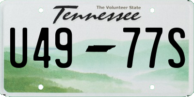 TN license plate U4977S