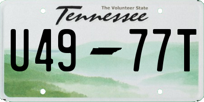 TN license plate U4977T