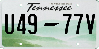 TN license plate U4977V