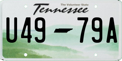 TN license plate U4979A