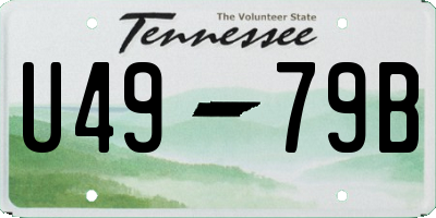 TN license plate U4979B