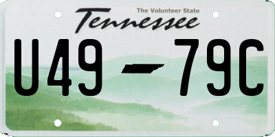 TN license plate U4979C