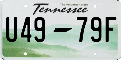 TN license plate U4979F