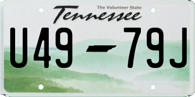 TN license plate U4979J