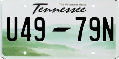 TN license plate U4979N