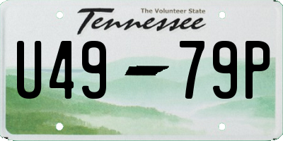 TN license plate U4979P