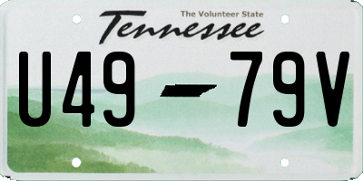 TN license plate U4979V