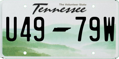 TN license plate U4979W