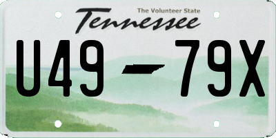 TN license plate U4979X