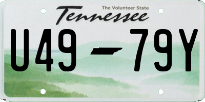 TN license plate U4979Y