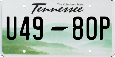 TN license plate U4980P