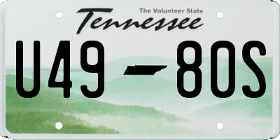 TN license plate U4980S