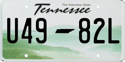 TN license plate U4982L