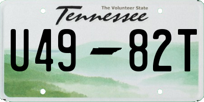 TN license plate U4982T
