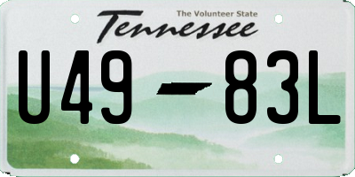 TN license plate U4983L