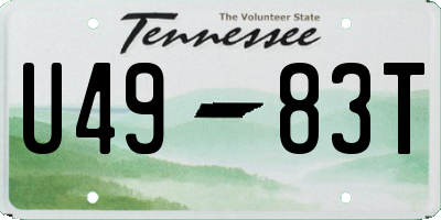 TN license plate U4983T