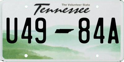 TN license plate U4984A