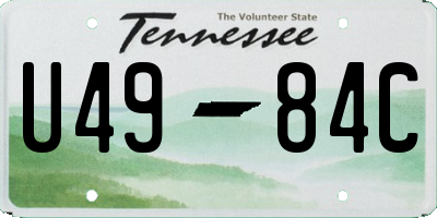 TN license plate U4984C
