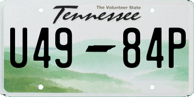 TN license plate U4984P